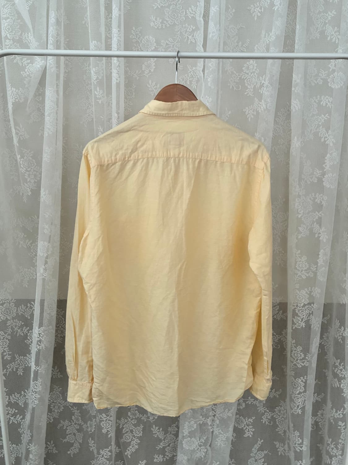 L) 브룩스 브라더스 린넨 코튼 셔츠 옐로우 상품이미지2