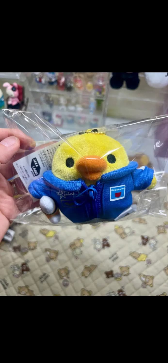 리락쿠마 JAXA 우주복 마스코트 키링 코리락쿠마 키이로이토리 상품이미지7