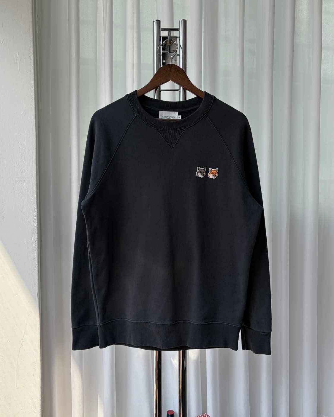 [M]메종 키츠네 더블 폭스 헤드 맨투맨 차콜 상품이미지2