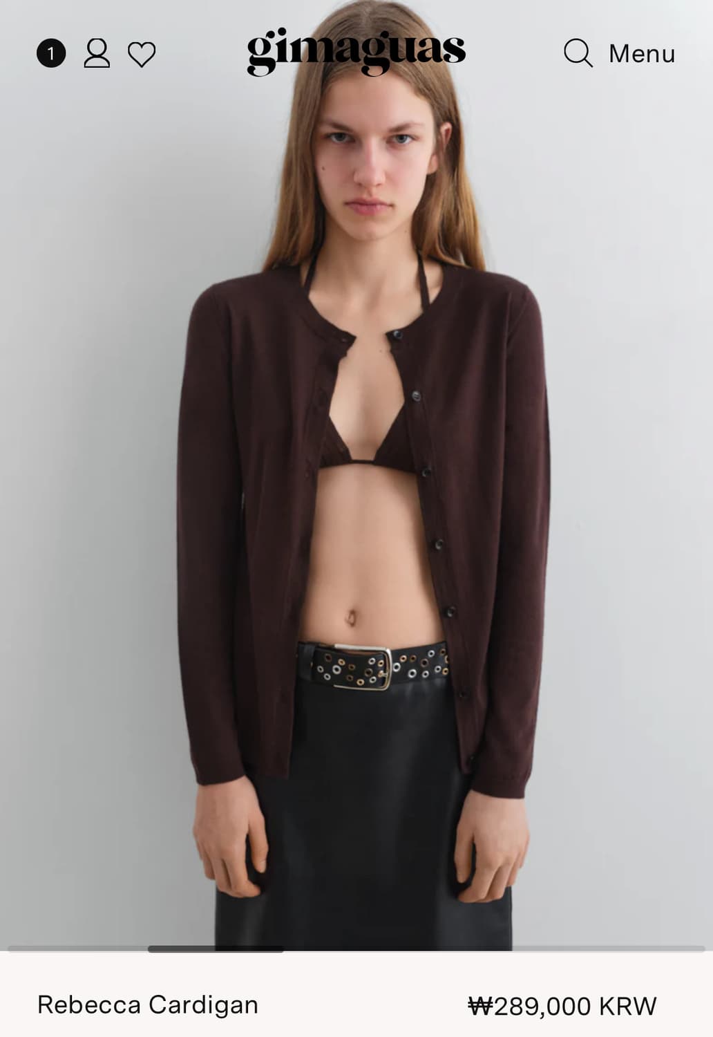 [XS,S,M]기마구아스 Rebecca 가디건/브라운 상품이미지6