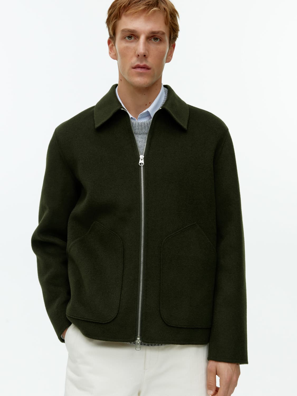 [아르켓] 쇼트 더블페이스 울 자켓 상품이미지1