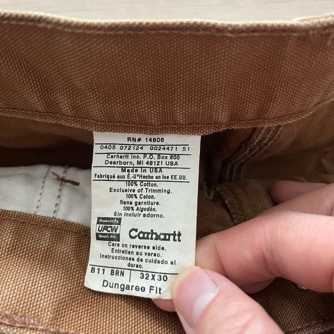 [32X30] 빈티지 usa 칼하트 카펜터팬츠 브라운 상품이미지2