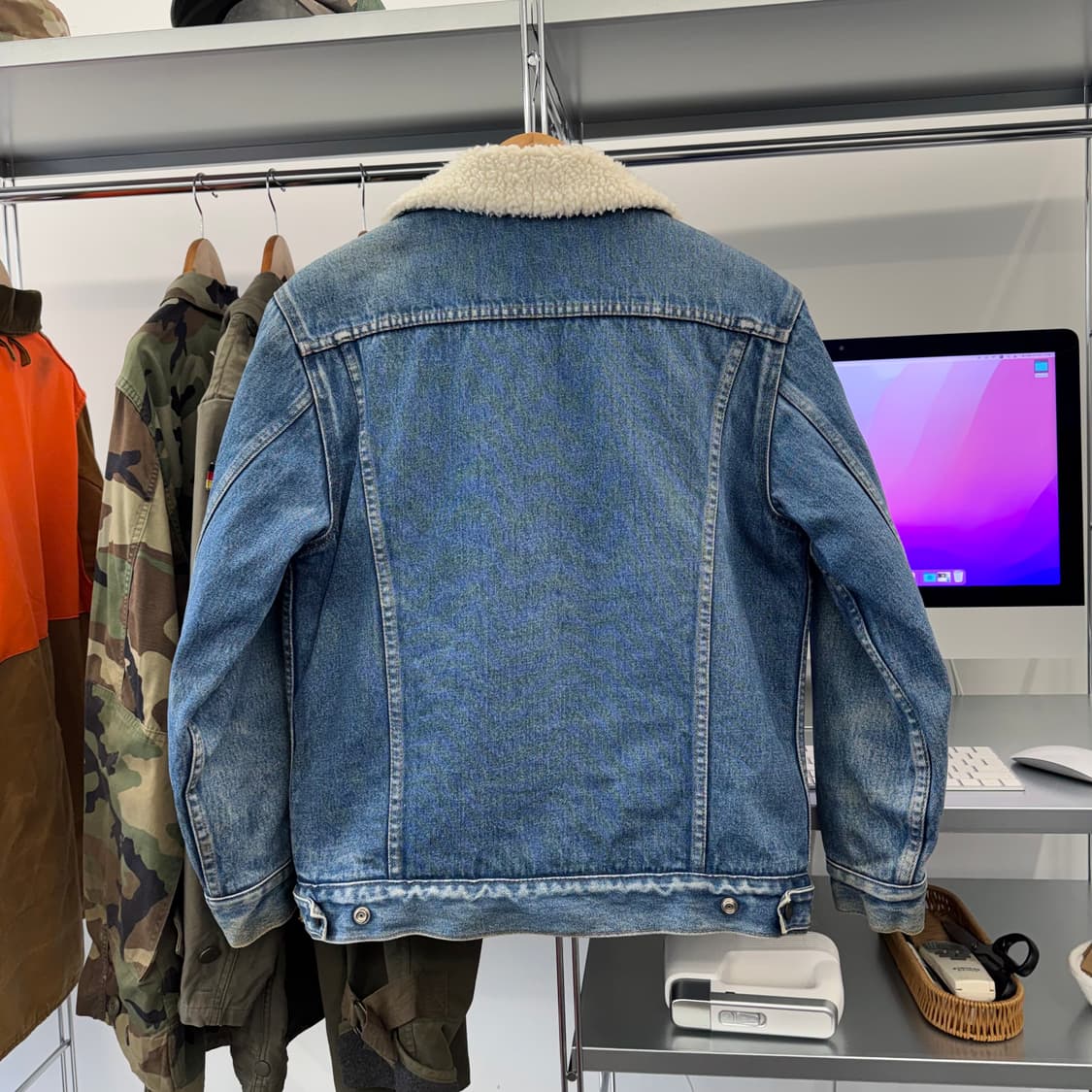 80s 리바이스 쉐르파 데님 트러커 자켓 (M)   상품이미지7