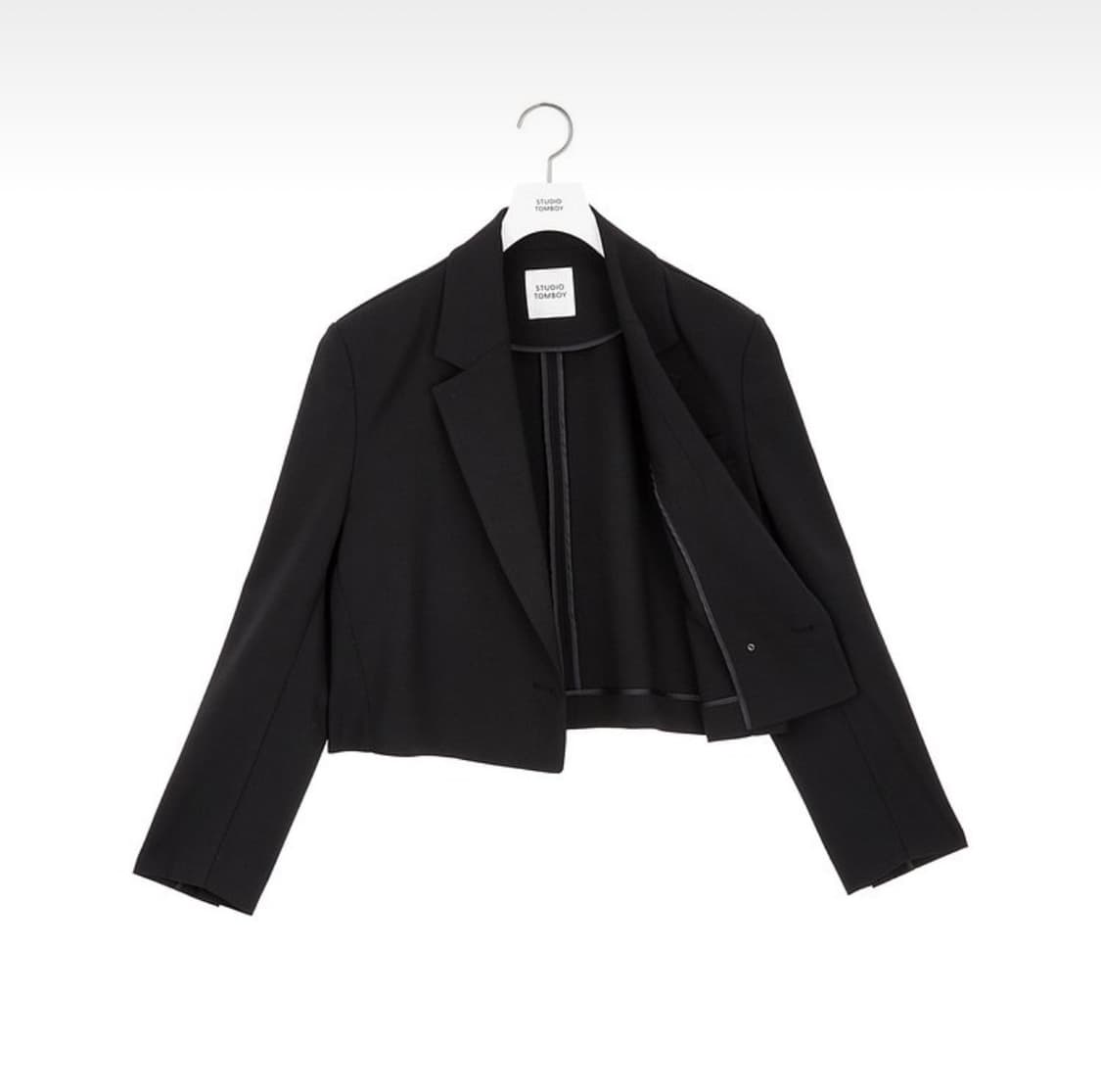 [Studio Tomboy]스튜디오톰보이 크롭 원버튼자켓(블랙) 상품이미지4