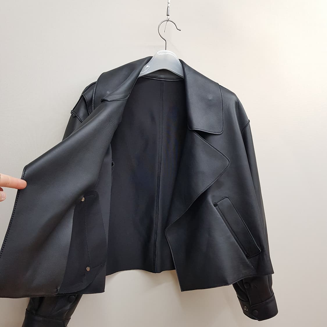 스튜디오 톰보이 양가죽 크롭 레더 자켓  F사이즈 상품이미지5