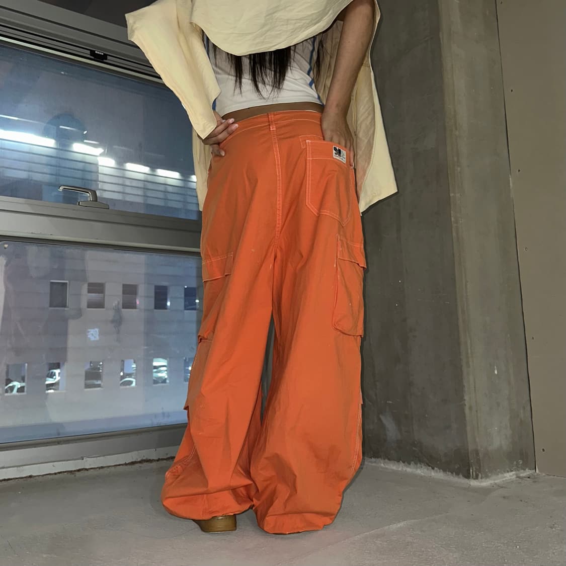 Orange wide pants 상품이미지3