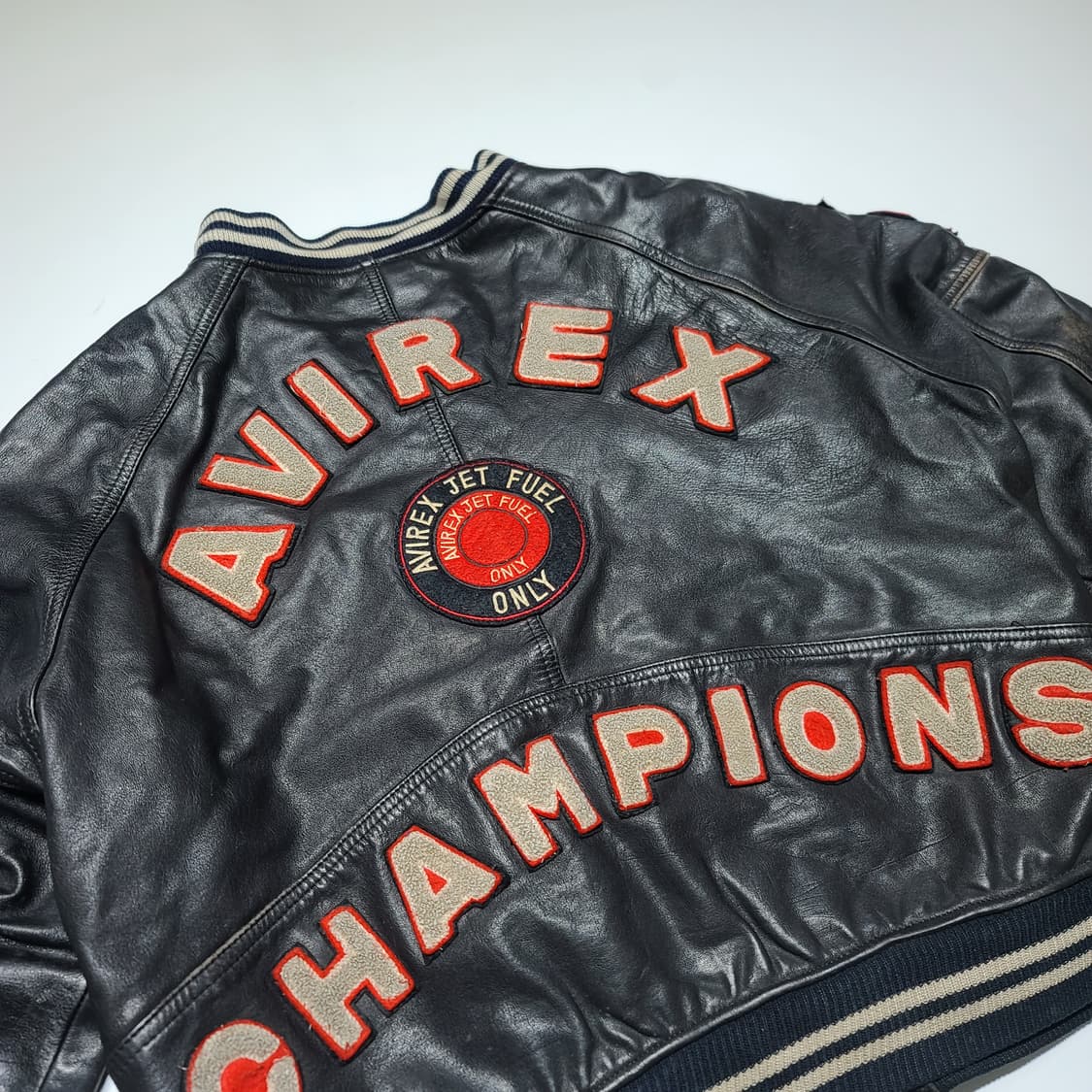 아비렉스 레더 바시티 봄버 자켓[L] 상품이미지6