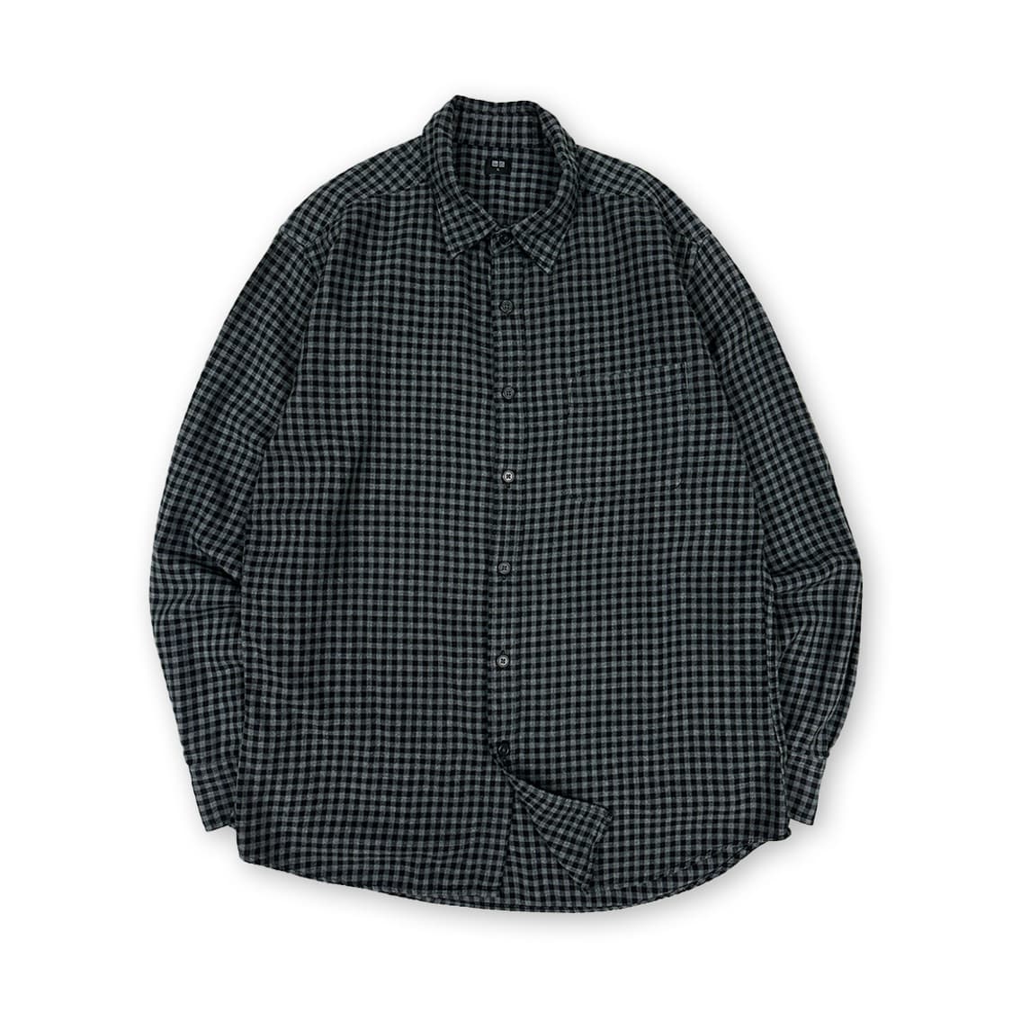 유니클로 차콜 체크 셔츠 상품이미지1