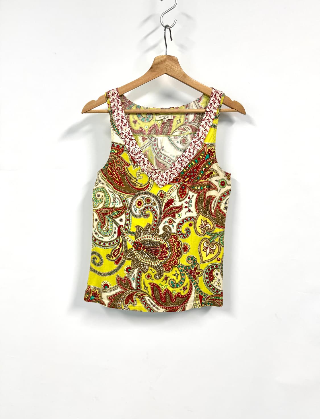 ETRO 에트로 트로피컬 컬러 페이즐리 슬리브리스 나시티 46 상품이미지1