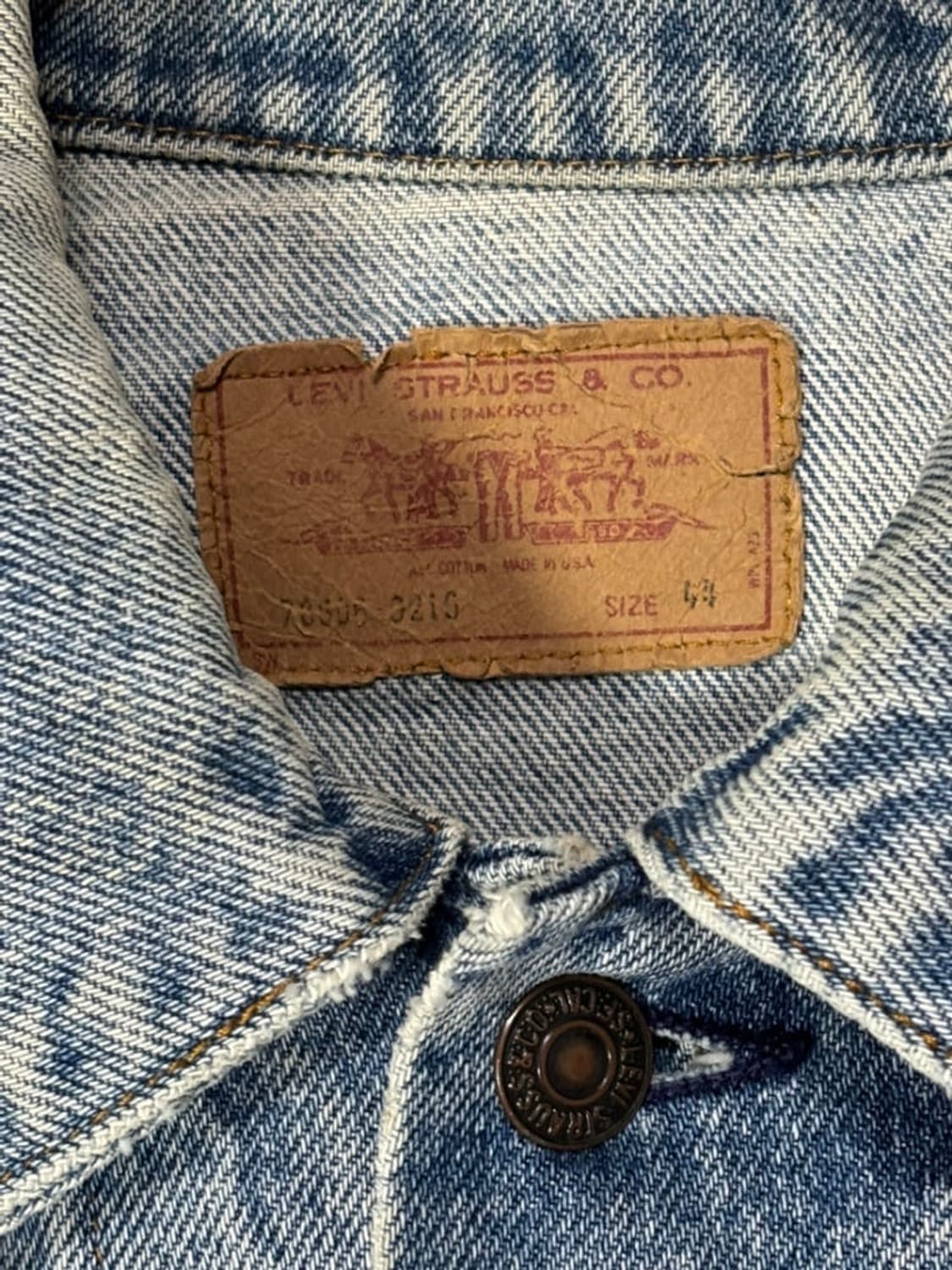 90s USA Levi's 70505 빈티지 리바이스 데님자켓 청자켓 상품이미지6
