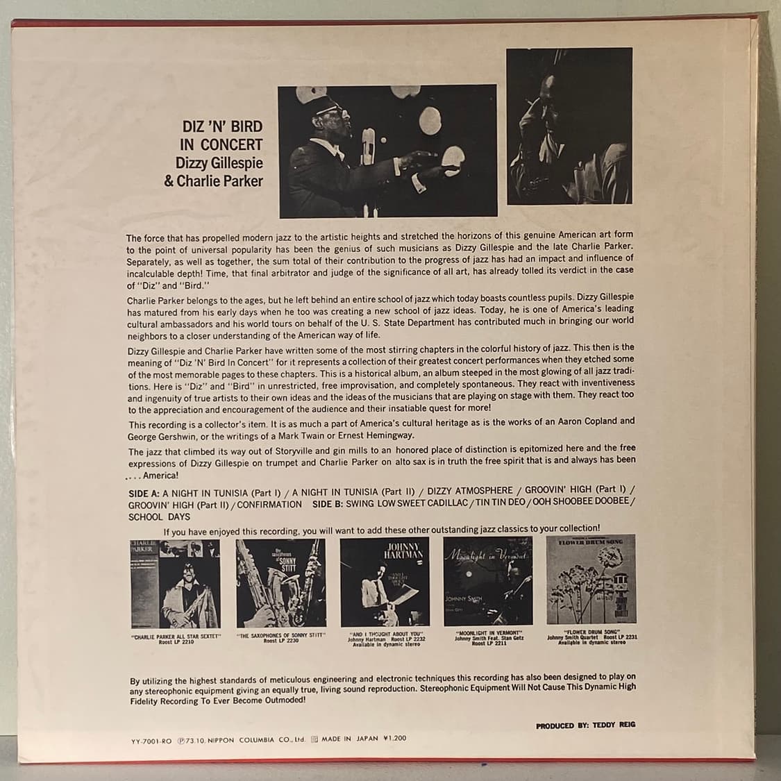 (LP-재즈) Dizzy Gillespie & Charlie Parker 상품이미지2