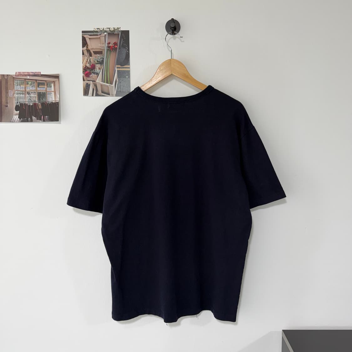 [L] 메종키츠네 핸드라이팅 반팔티 네이비 상품이미지3