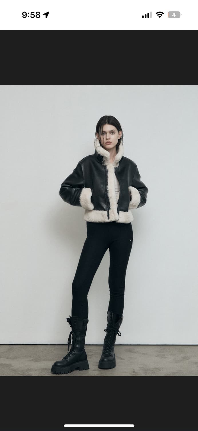 보헴서 슬림 시어링 무스탕 상품이미지4