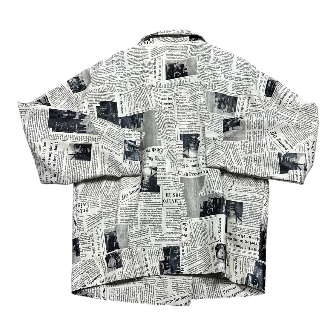 ✨ (바배) 빈티지 뉴스페이퍼 레더 자켓 상품이미지2