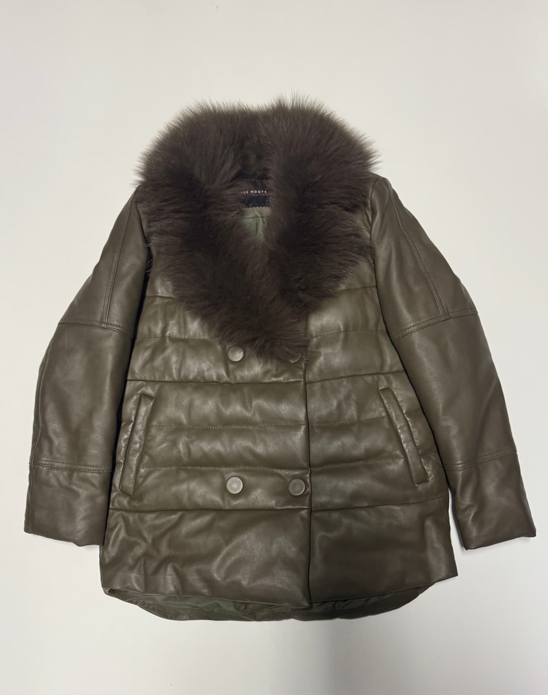 여성 마리몬떼 폭스퍼 덕다운 리얼 양가죽 패딩 55 상품이미지1