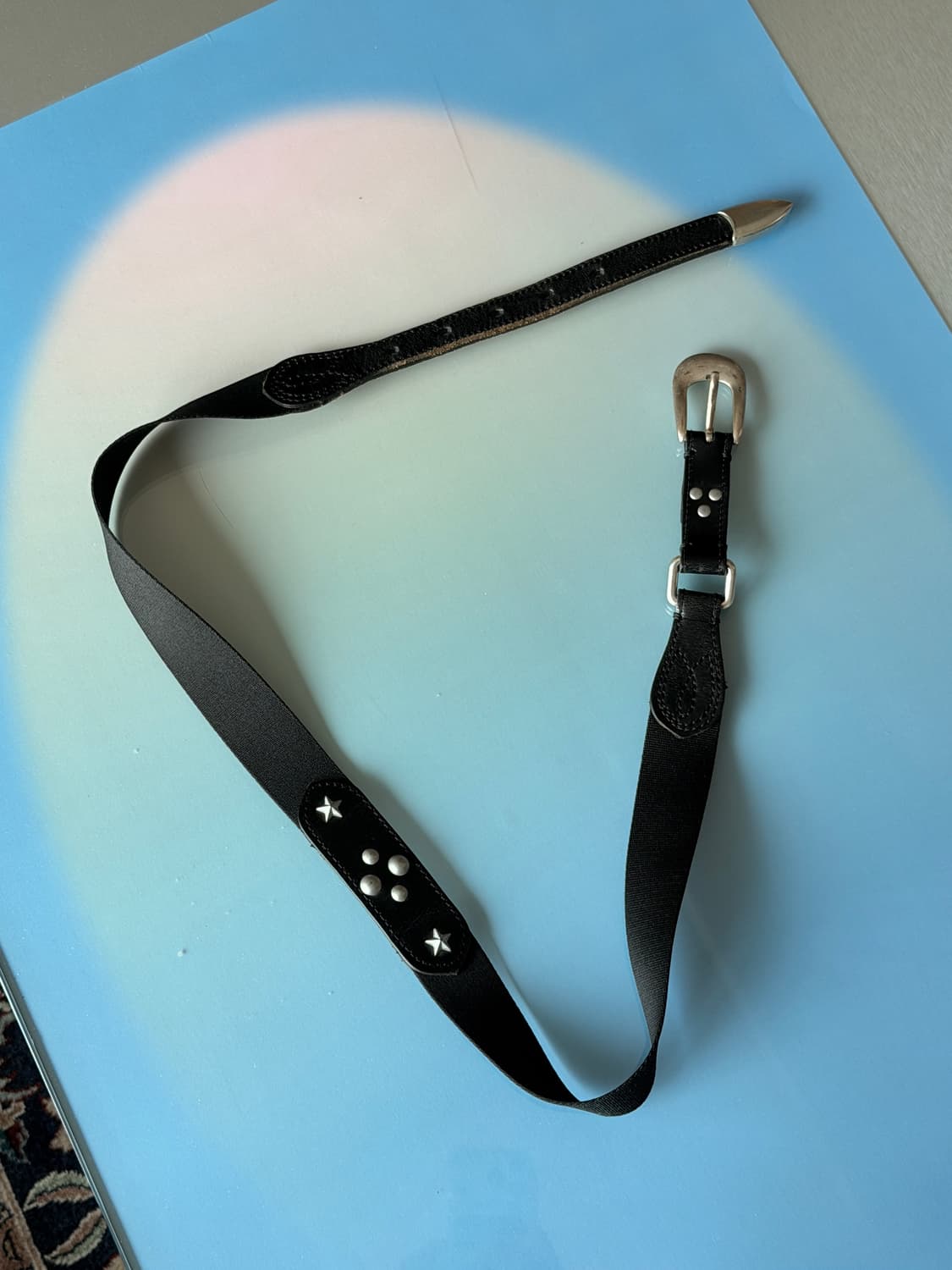 OUR LEGACY 아워레가시 블랙 스터드 레더 벨트 상품이미지1