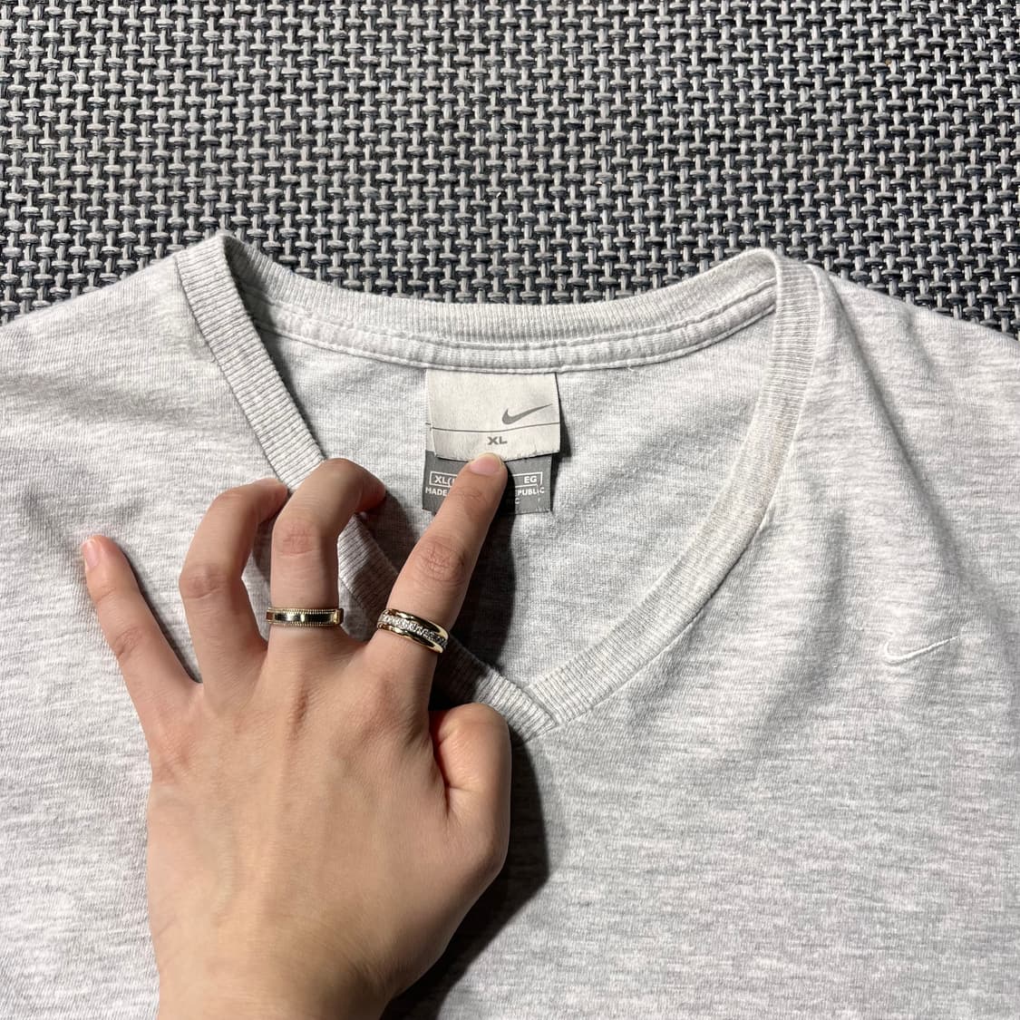 old-8744 나이키 그레이 반팔티(XL) 상품이미지4