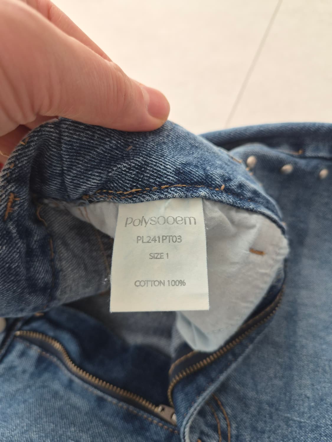 폴리수엠 스터드 데님팬츠 1사이즈 상품이미지4