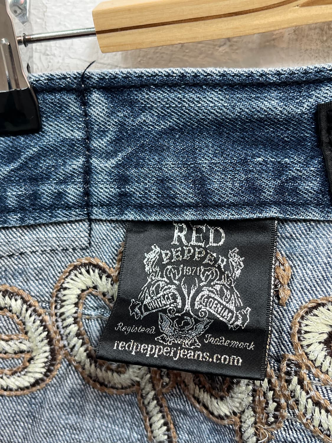 Red Pepper Jean Japan  백 패치 워싱 데님팬츠 W32 상품이미지6