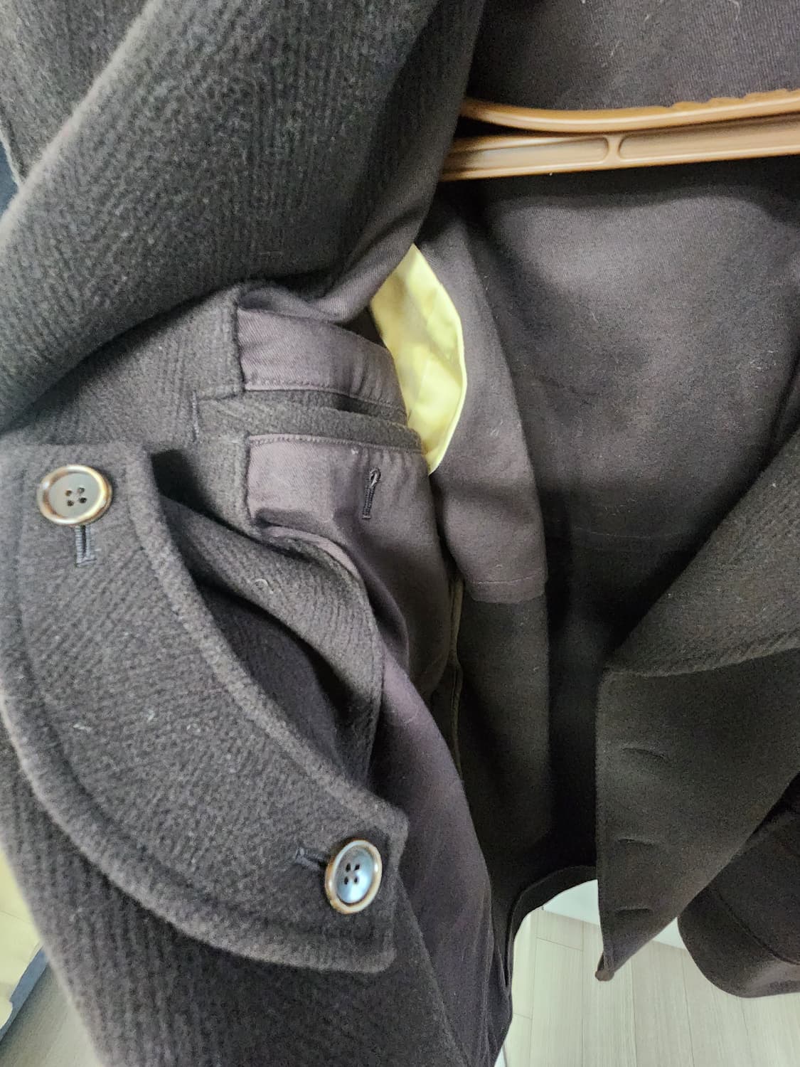 phigvel  피그벨 멜톤울 더블오버코트 M 상품이미지5