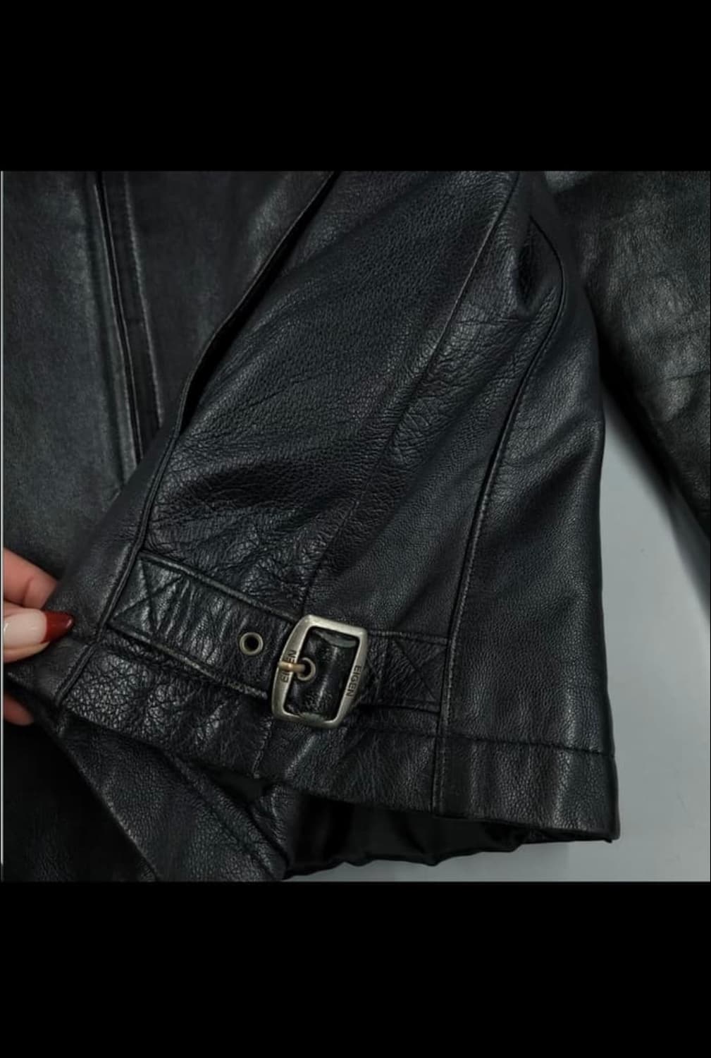 EIGEN 블랙 램스킨 싱글레더 가죽자켓 상품이미지4