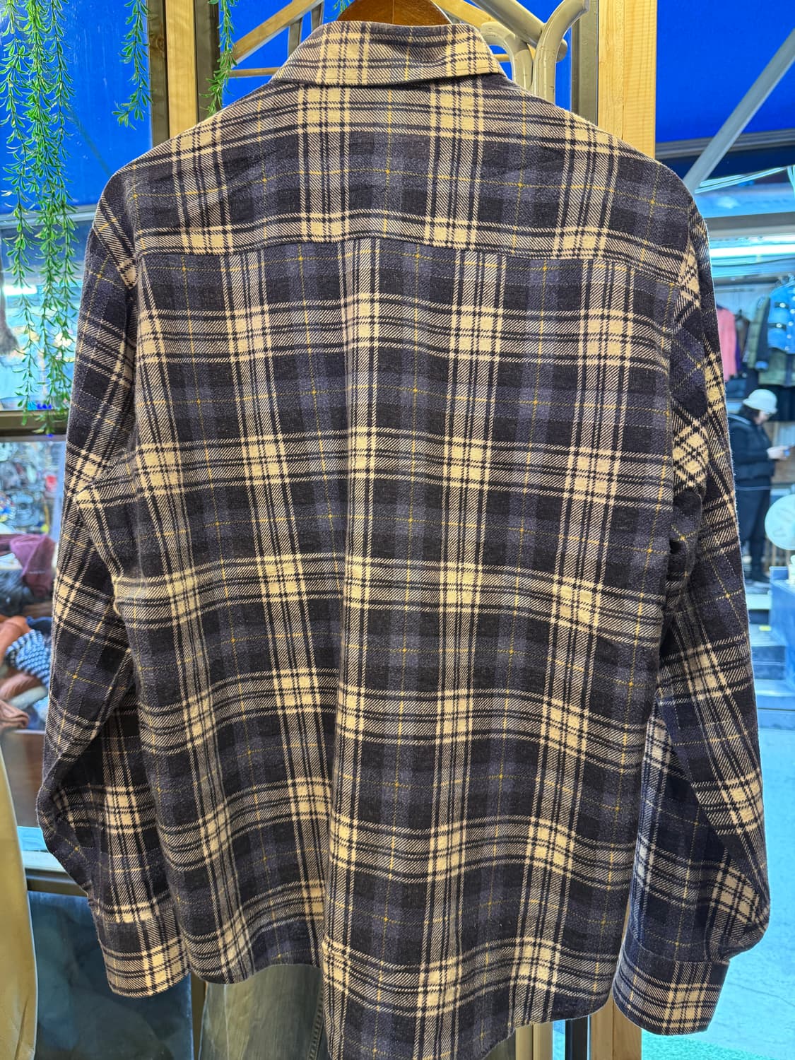 911스포츠웨어 네이비 플란넬 체크셔츠  상품이미지4