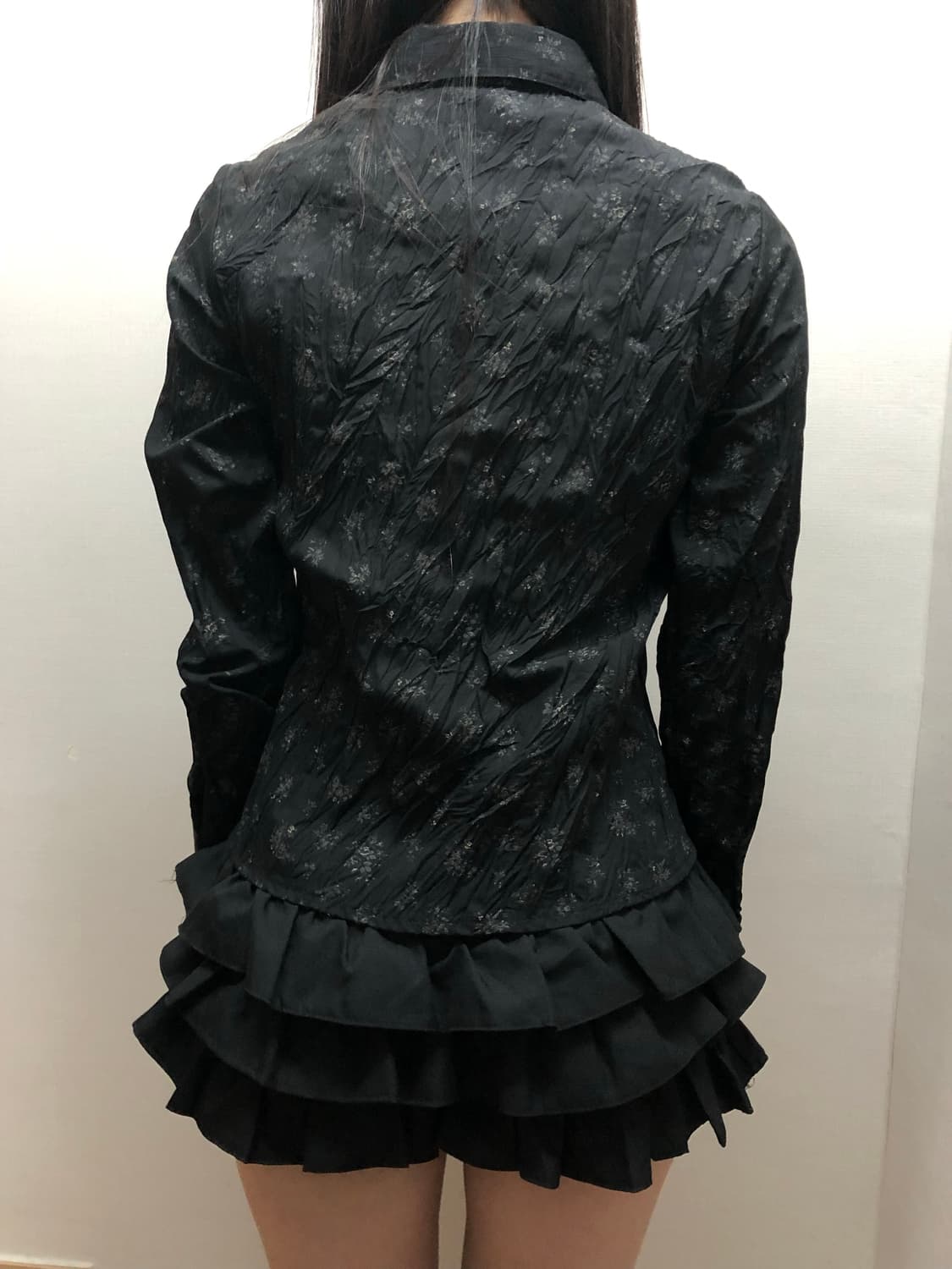 빈티지 블랙 플라워 셔츠 상품이미지6