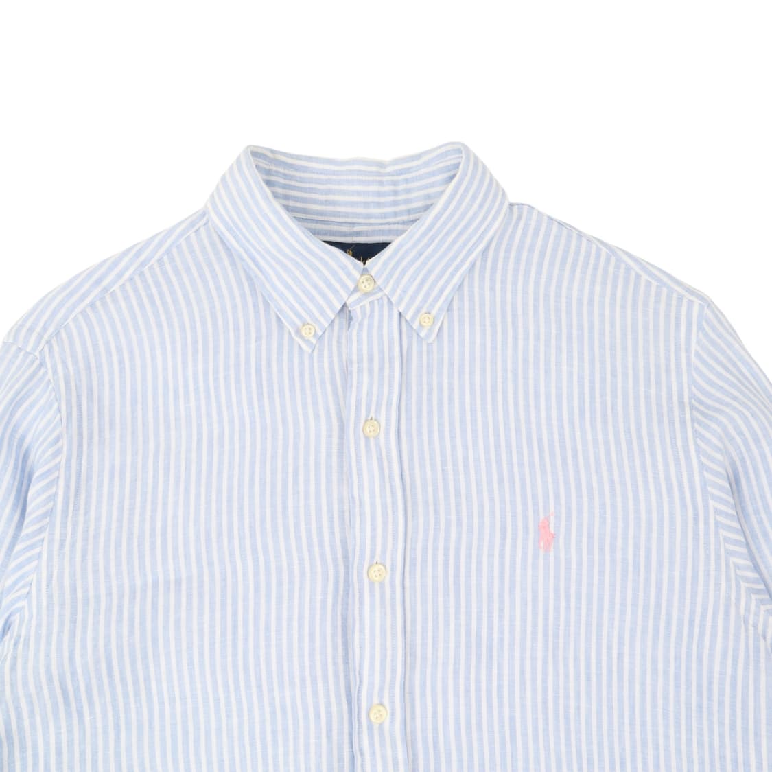 폴로 랄프로렌 qr 린넨 블루 스트라이프 클래식핏 셔츠 상품이미지2