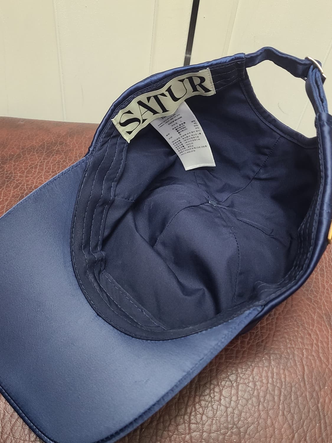 세터 네이비 새틴 볼캡 상품이미지5