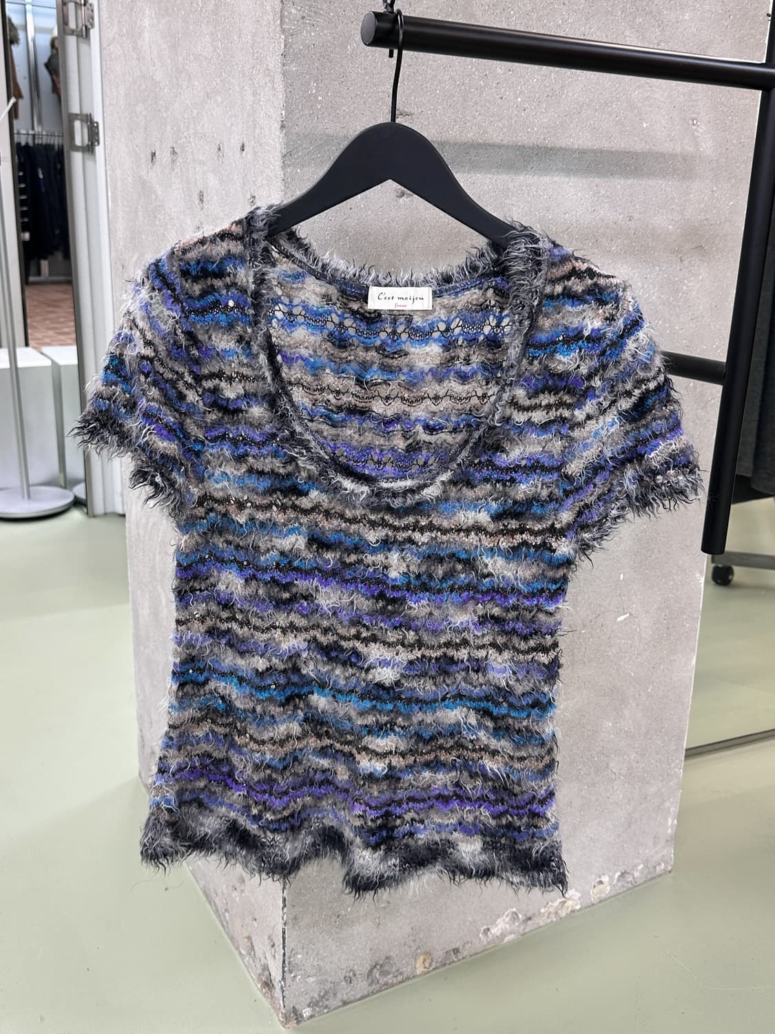 winter multi color hairy knit top 상품이미지1