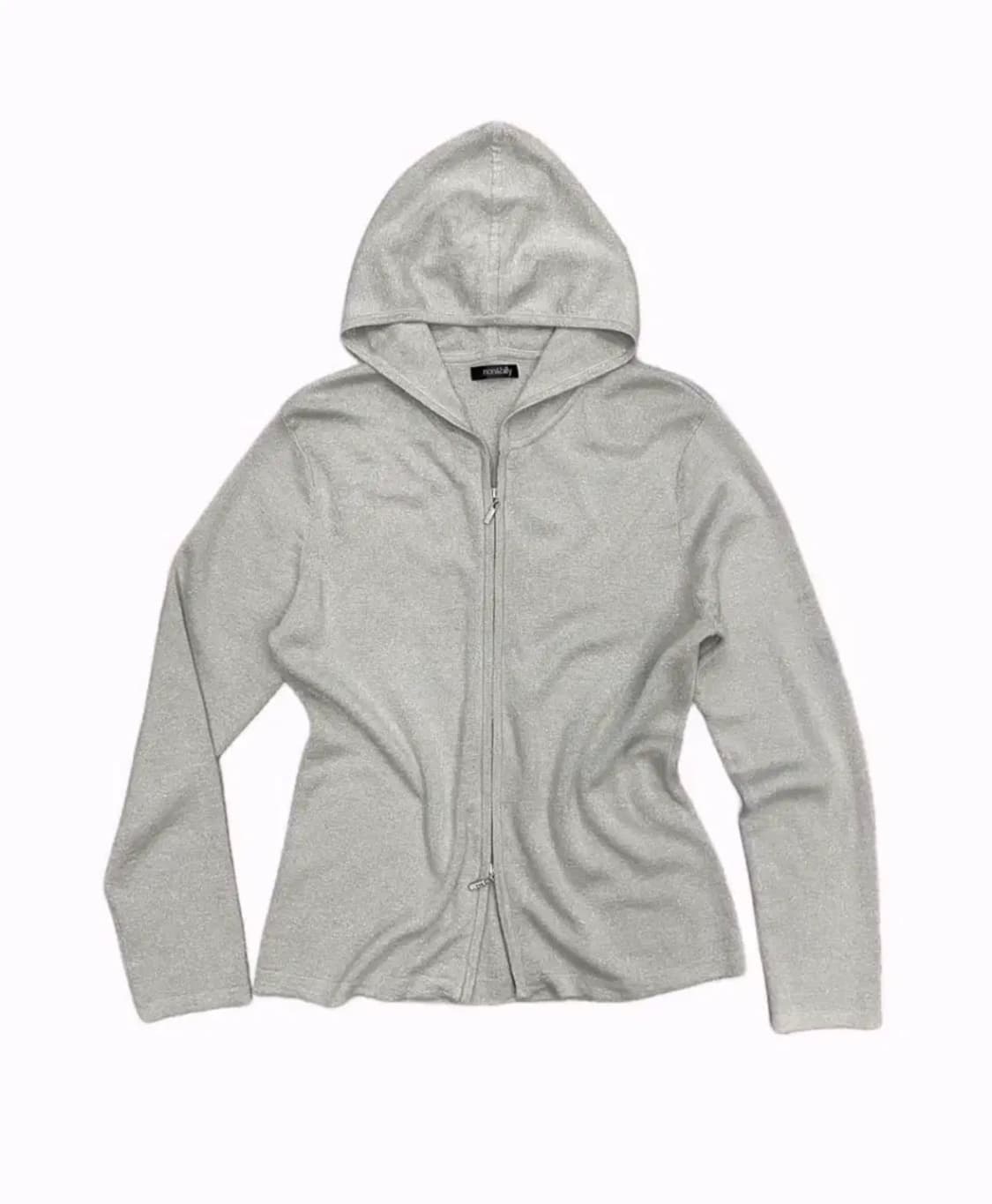 글리터 니트 후드집업 상품이미지1