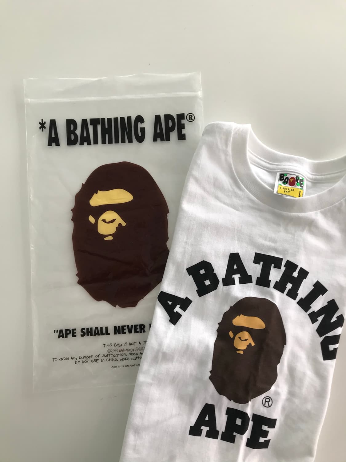 베이프 BY BATHING APE 화이트/L 상품이미지2