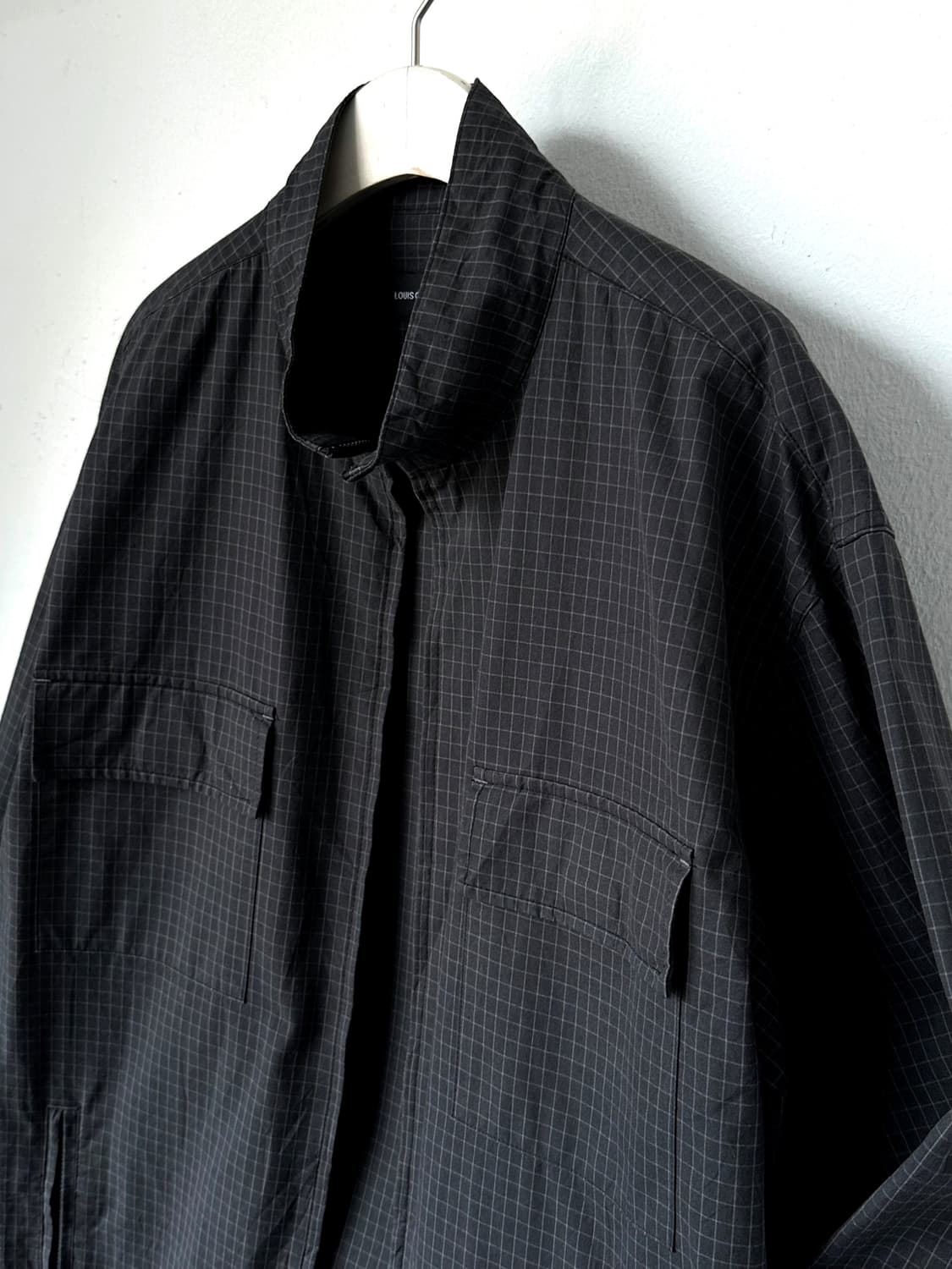 Washed cotton graph design zip jacket 상품이미지2