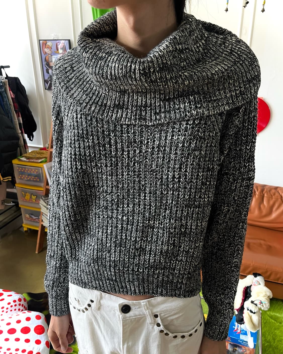 Avail Avantgarde Bertha Collar Gray Knit 상품이미지3