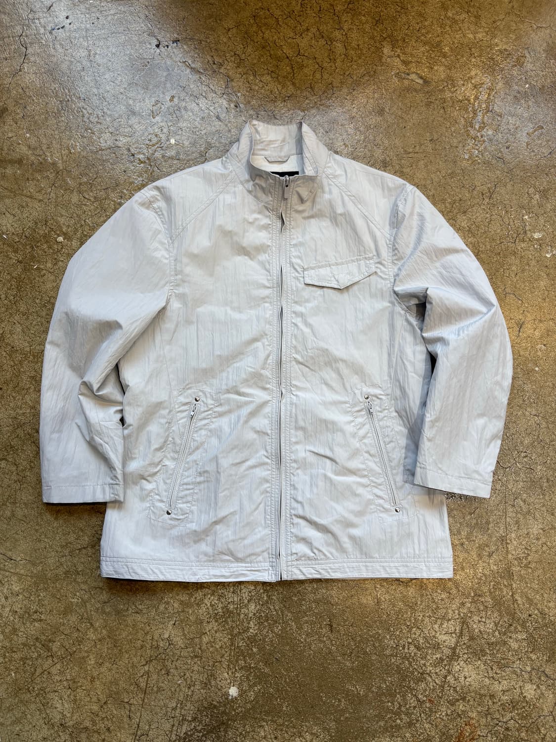 PLAYBOY 라이트그레이 나일론 집업 재킷 상품이미지1