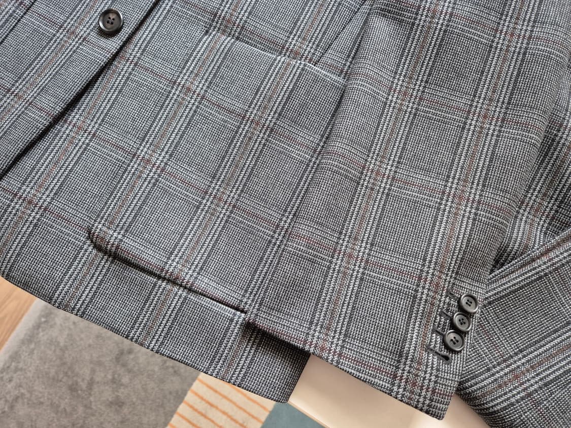 솔리드옴므 체크 울 블레이저 48(+ 슬랙스) 상품이미지6