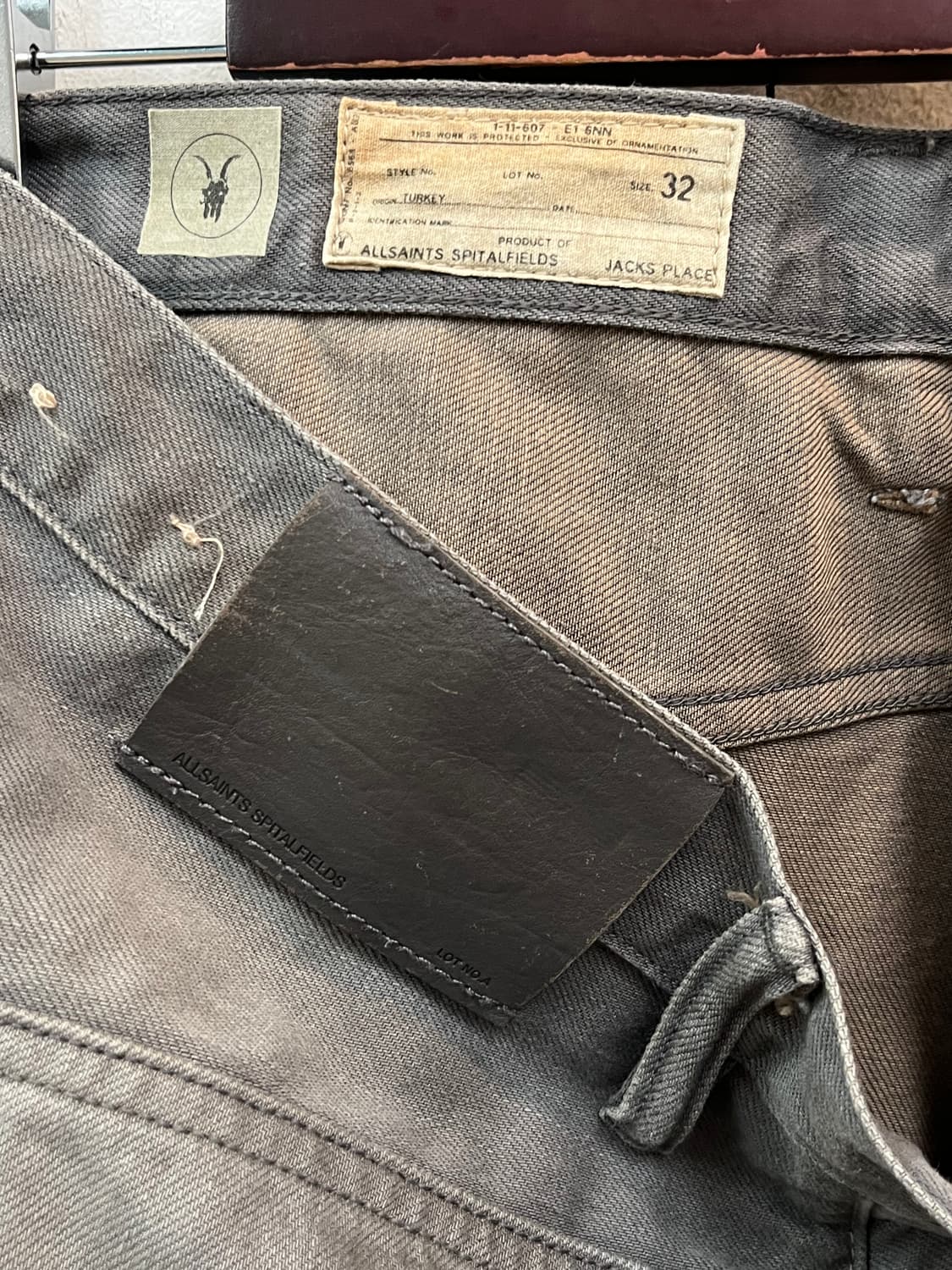 Allsaints 데님 커브드 팬츠 W32 상품이미지9