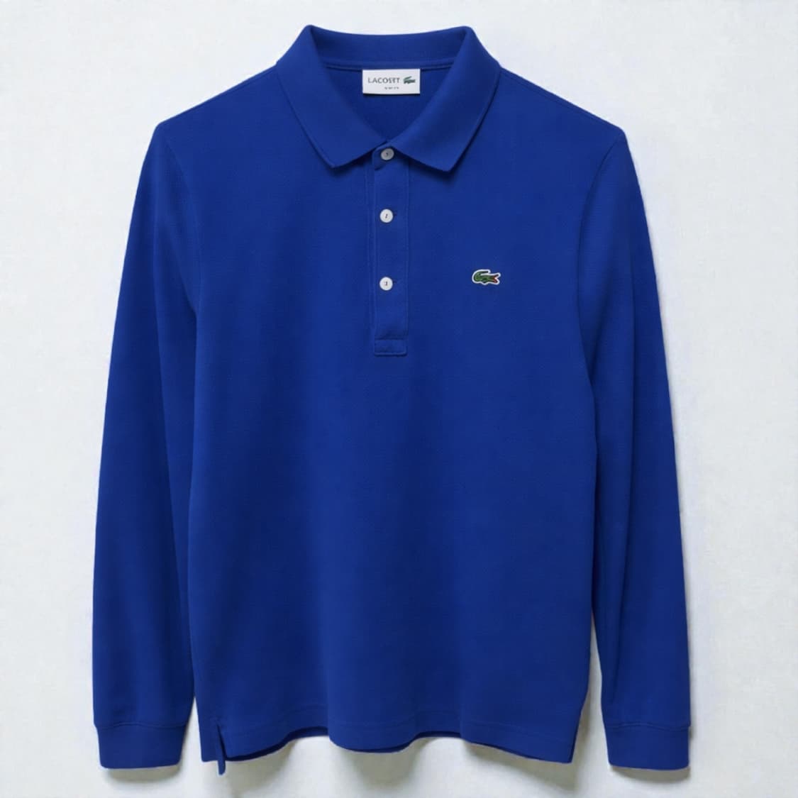 95)Lacoste 라코스테 슬림핏 긴팔 카라티 블루 여름제외 상품이미지1