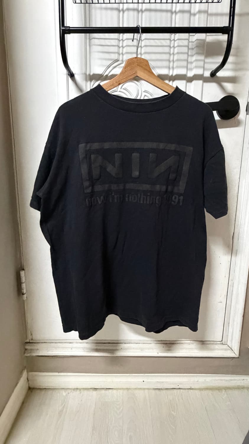90s Nine inch nails now i’m nothing 티셔츠 상품이미지3