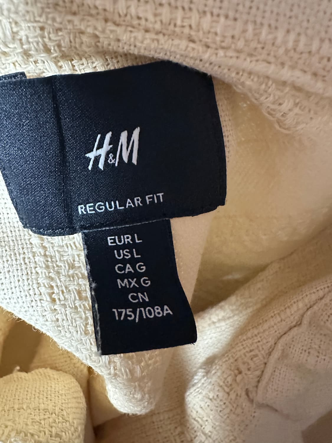 에이치엔앰 H&M 남성 텍스쳐 캠프 셔츠 레귤러핏 (105)   상품이미지9