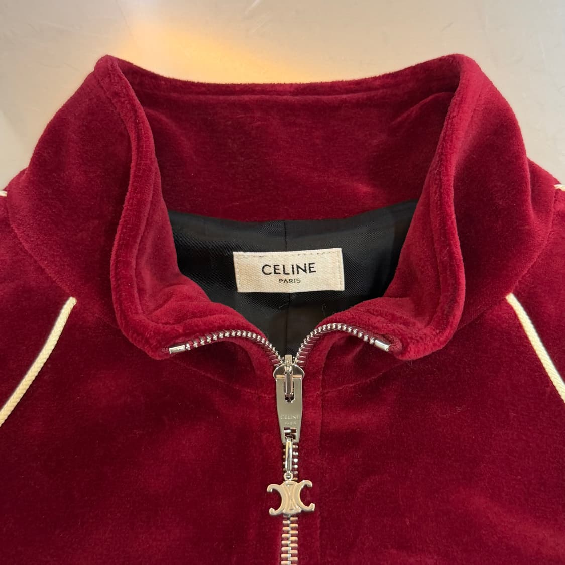 [리오브] 셀린느 트리오페 벨루어 트랙 벨벳 집업 상품이미지4