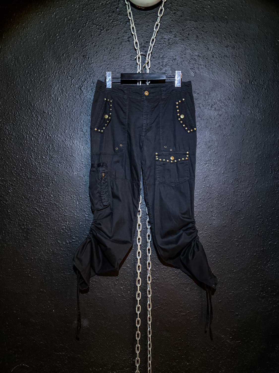 Black Studded Cargo Pants 상품이미지6