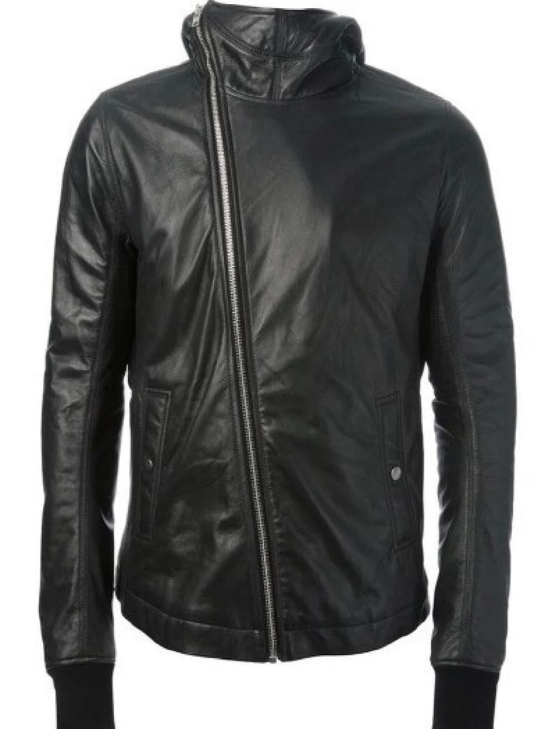 14fw 릭오웬스 스쿠버 후디드 레더 자켓 54사이즈 상품이미지1