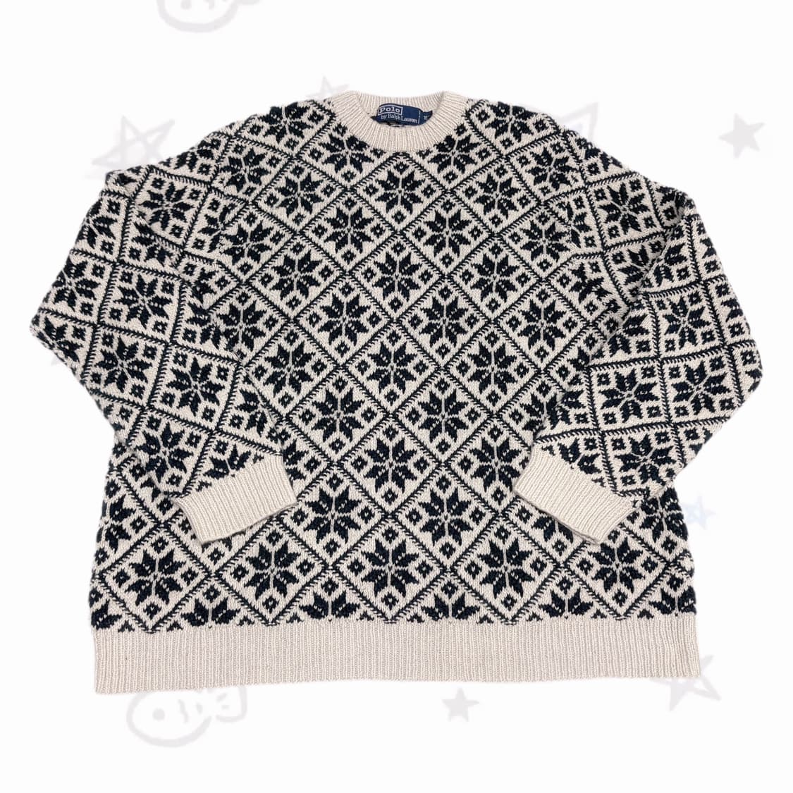 polo 폴로 겨울 눈꽃 패턴 포인트 아카이브 핀터깔 대장 니트  상품이미지1