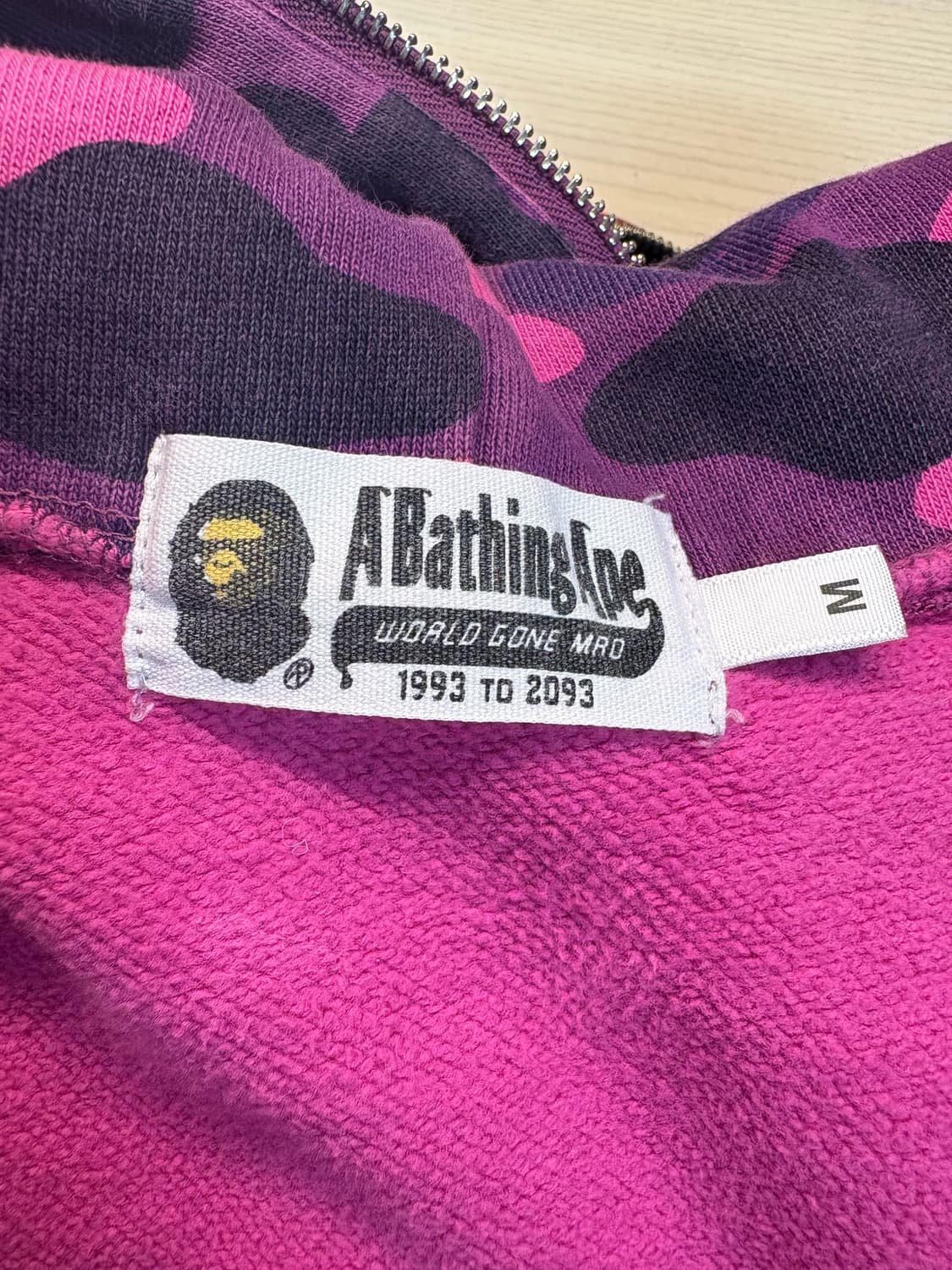 베이프 퍼플 카모 샤크 후드집업 M 상품이미지3