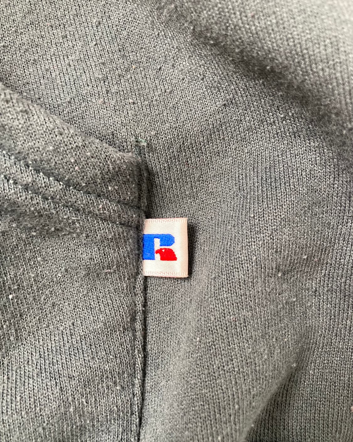 90s Russell Zip Up Hoodie (sage green) 상품이미지5