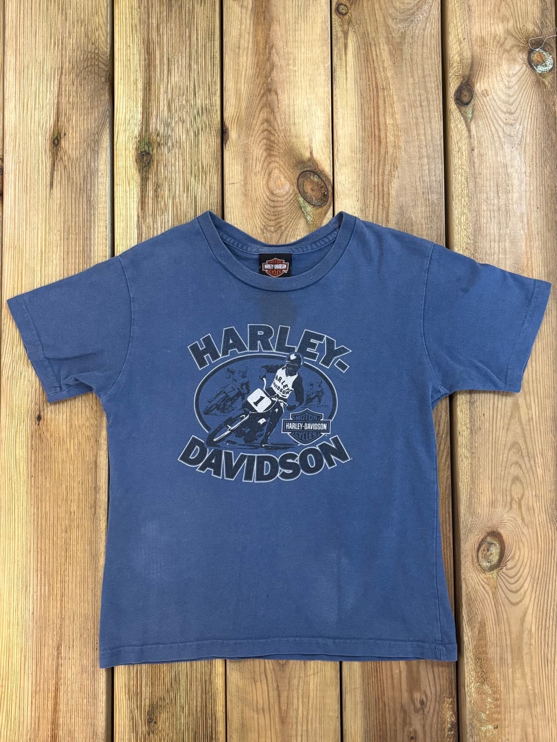 Harley-Davidson 레이싱 프린트 빈티지 티셔츠 상품이미지5