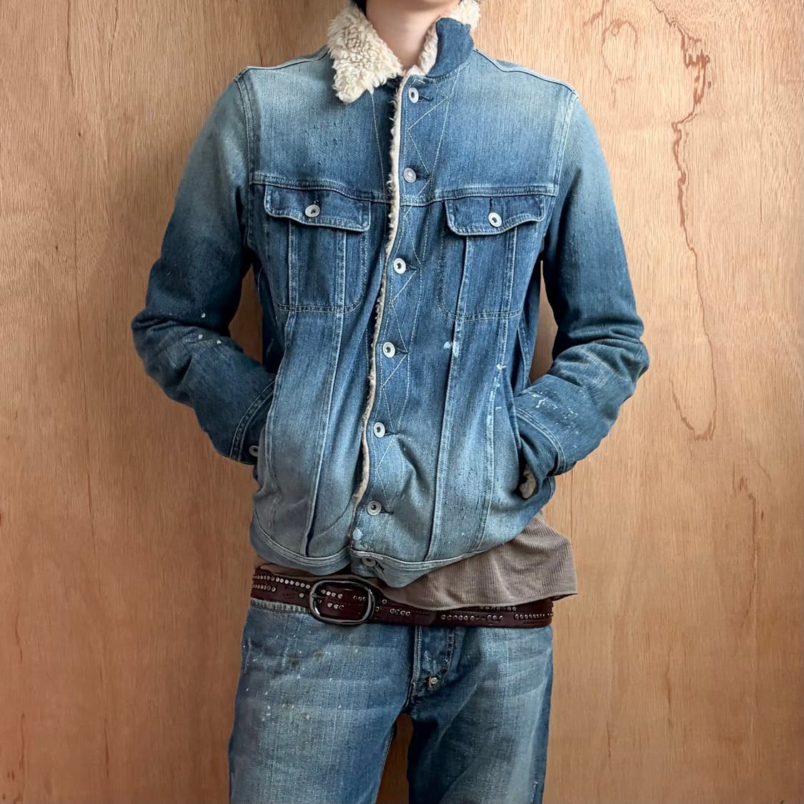 미하라야스히로 트위스트 데님 자켓 상품이미지1