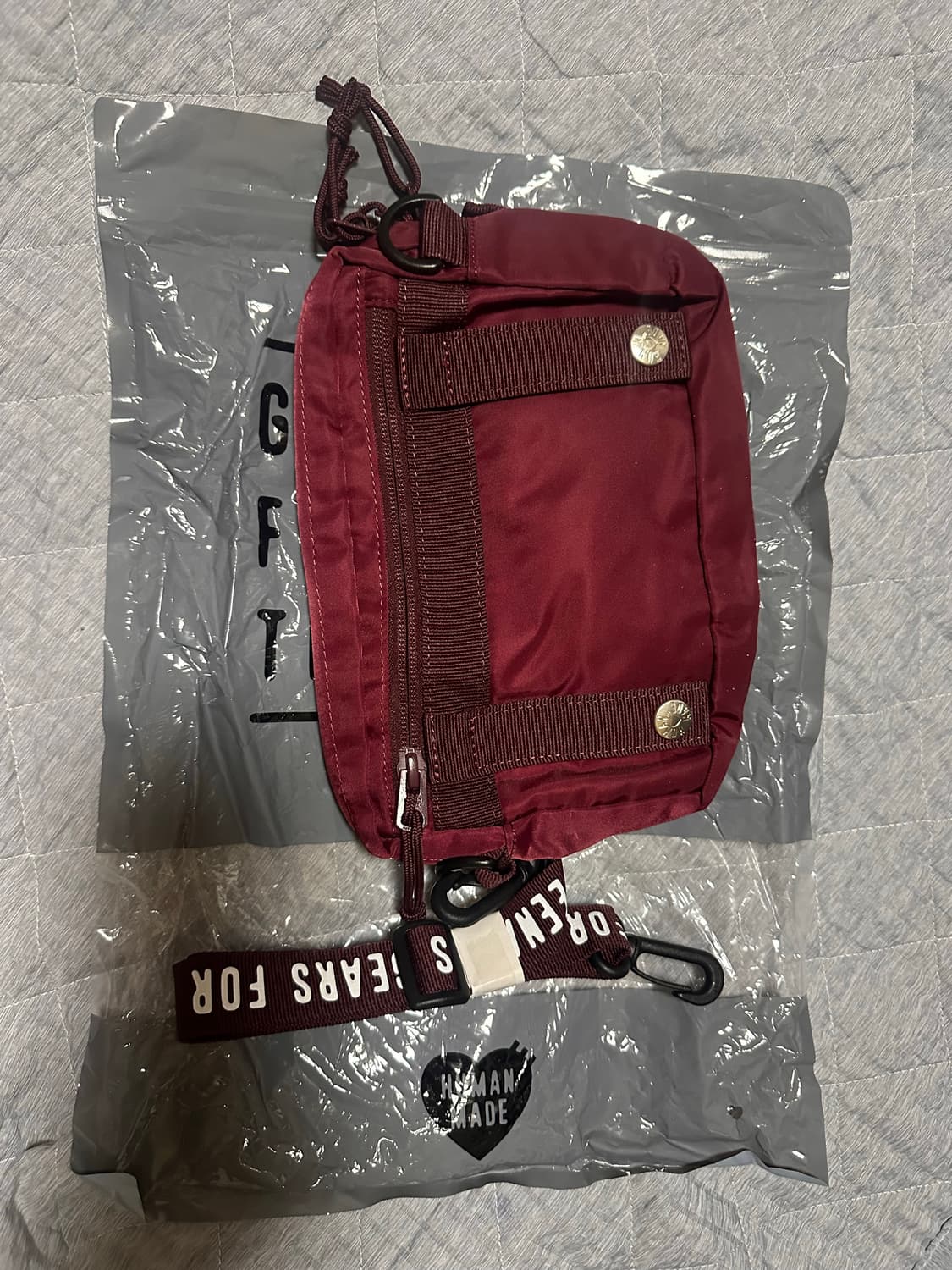 휴먼메이드 휴메 밀리터리 파우치 백 레드 상품이미지5