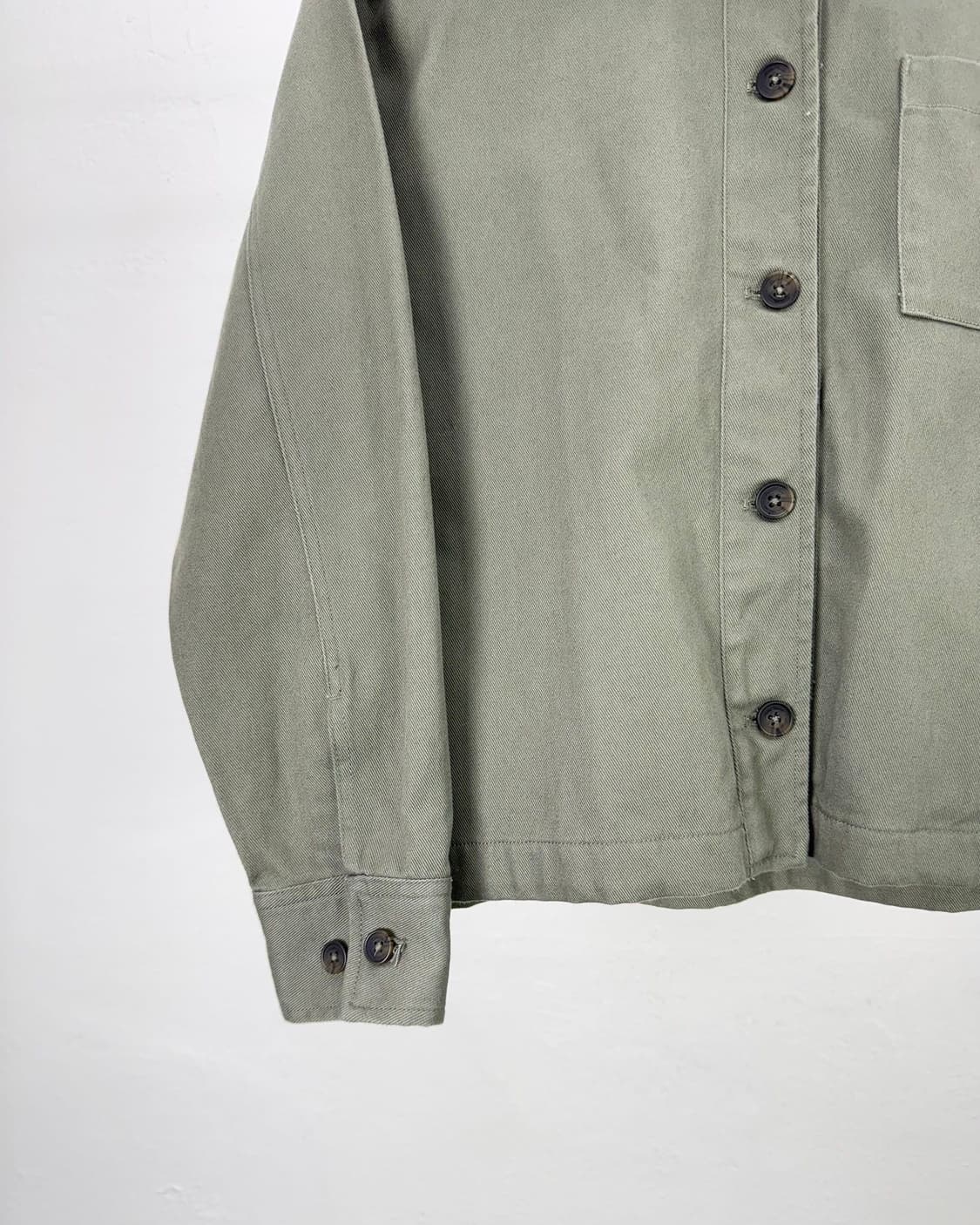 에디바우어 솔리드 민티 포켓 코튼 셔츠 자켓 상품이미지4